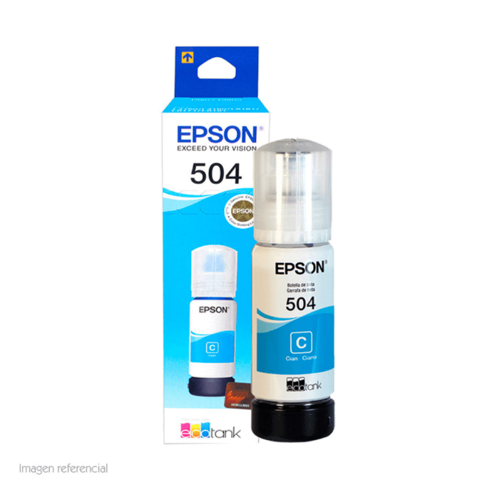 BOTELLA DE TINTA EPSON T504-CIAN